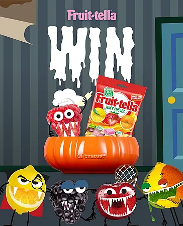 Prize image for Win a Le Creuset Pumpkin Bowl plus Lots of Delicious Fruit-Tella Goodies