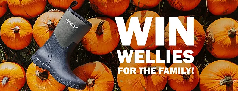 Win pumpkin picking wellies for the family