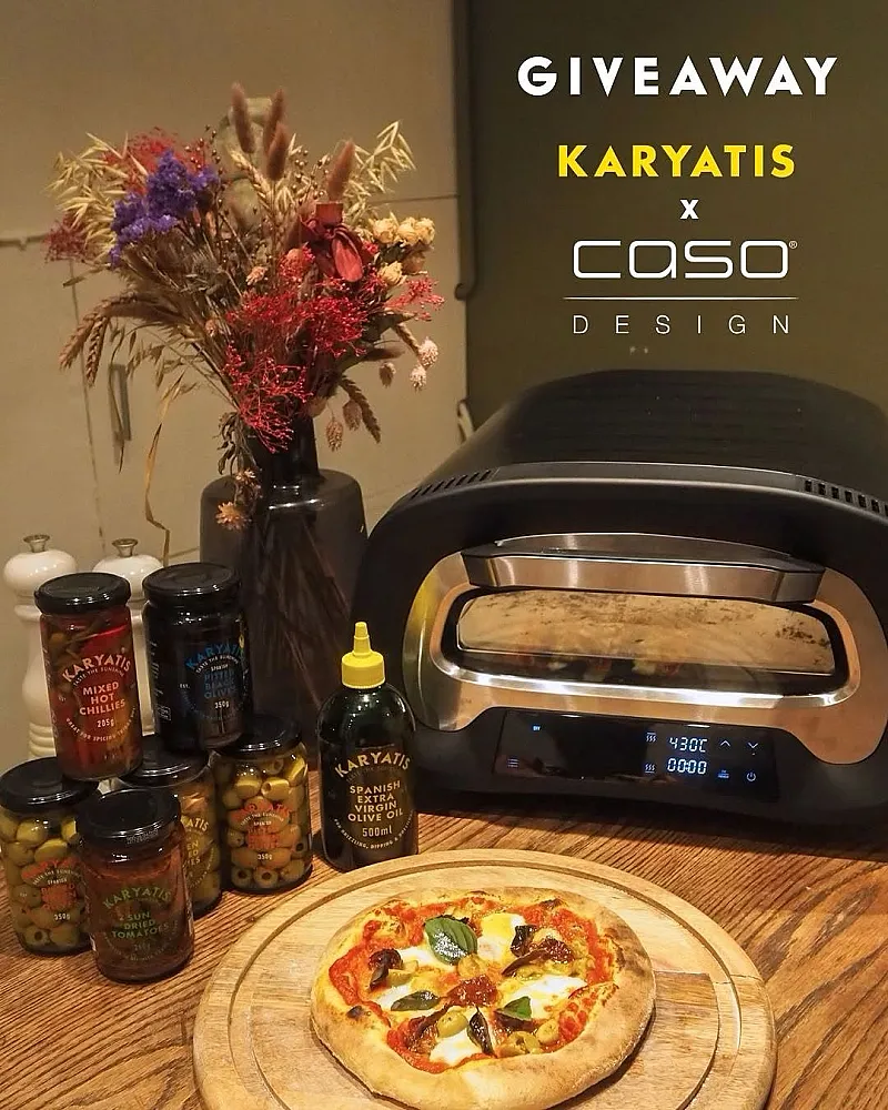 Win a PizzaChef 430 Indoor Pizza Oven and Karyatis Pizza Topping Bundle