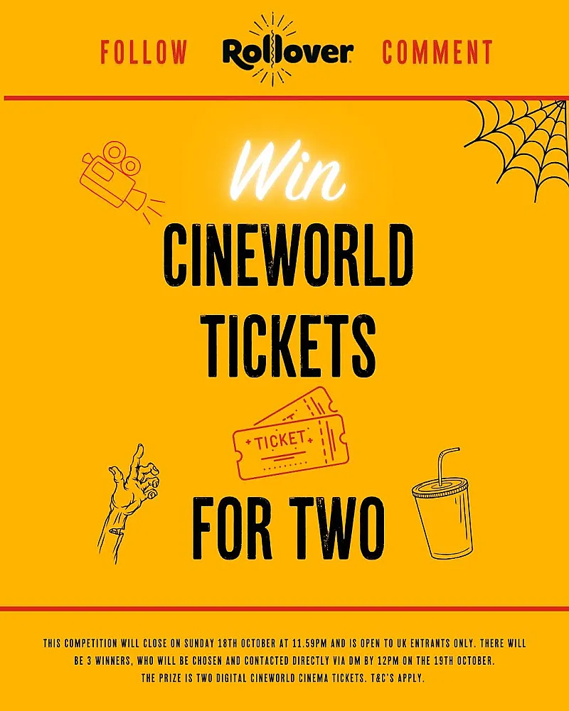 Win 3 x pairs of cinema tickets for a movie of your choice at Cineworld