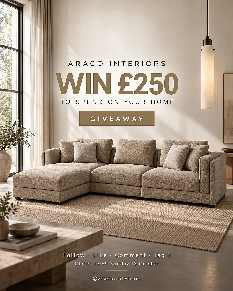 Win a £250 Araco Interiors Gift Card for Luxury Furniture & Lighting
