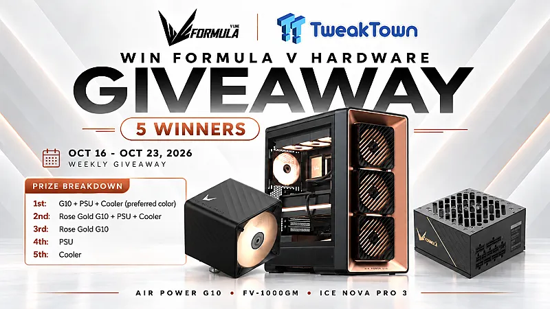 Win 1 of 5 Formula V Case, 1000W PSU and CPU Cooler Bundles