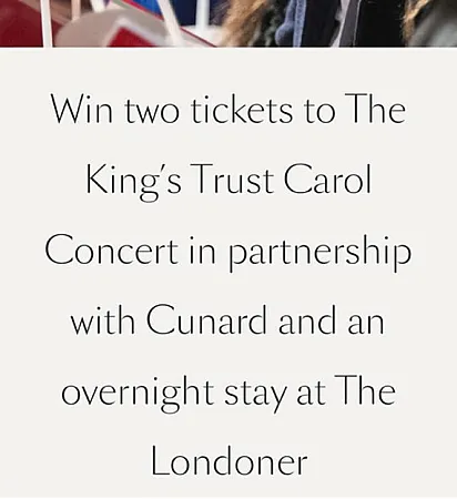 Prize image for Win two tickets to The Kings Trust Carol Concert