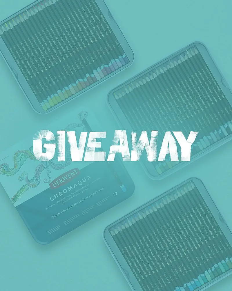 Win a set of 72 Derwent Chromaqua Watercolour Pencils