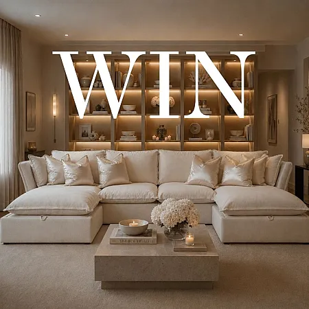 Prize image for Win a Rowen Homes Mallow U-Shape Sofa with Storage Footstool
