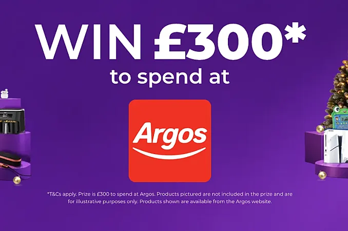 Prize image for Win a £300 Argos gift card