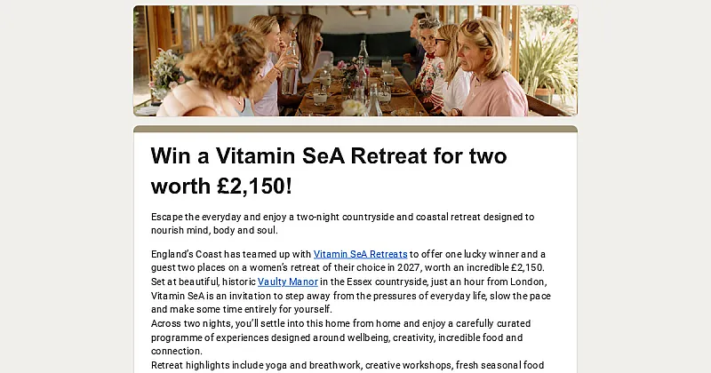 Win a Vitamin SeA Retreat for Two Worth £2,150!