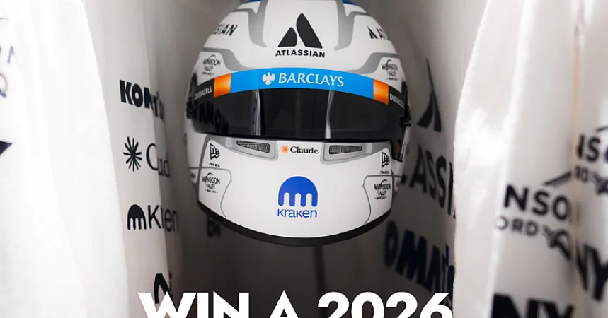Prize image for Win an Alex Albon 2026 signed mini helmet