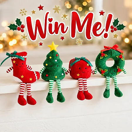 Prize image for Win an adorable set of 4 festive shelf sitters