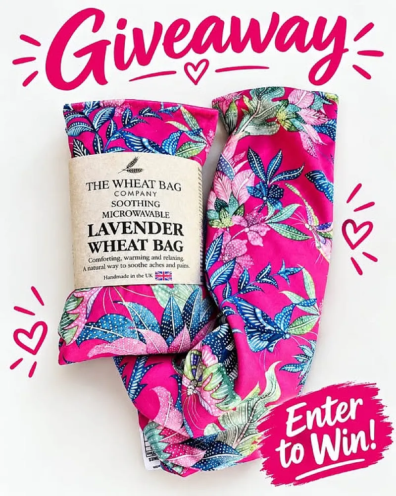 Win Luxurious Velvet Floral Lavender Wheat Bag