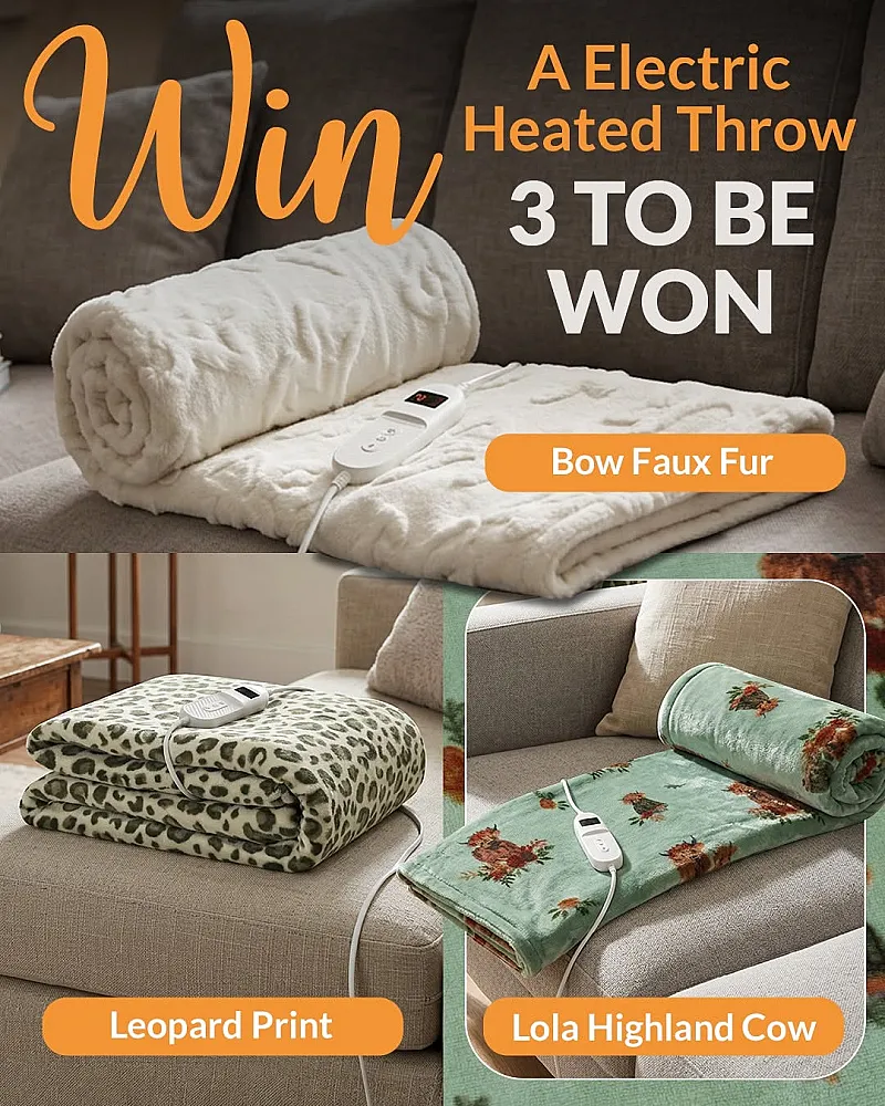 Win an Electric Heated Throw from The Range