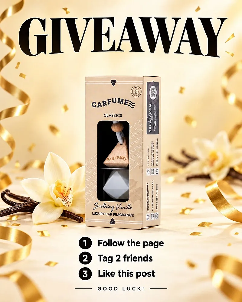 Win a Carfume Vanilla Hanging Car Air Freshener