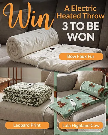 Prize image for Win 1 of 3 Electric Heated Throws!