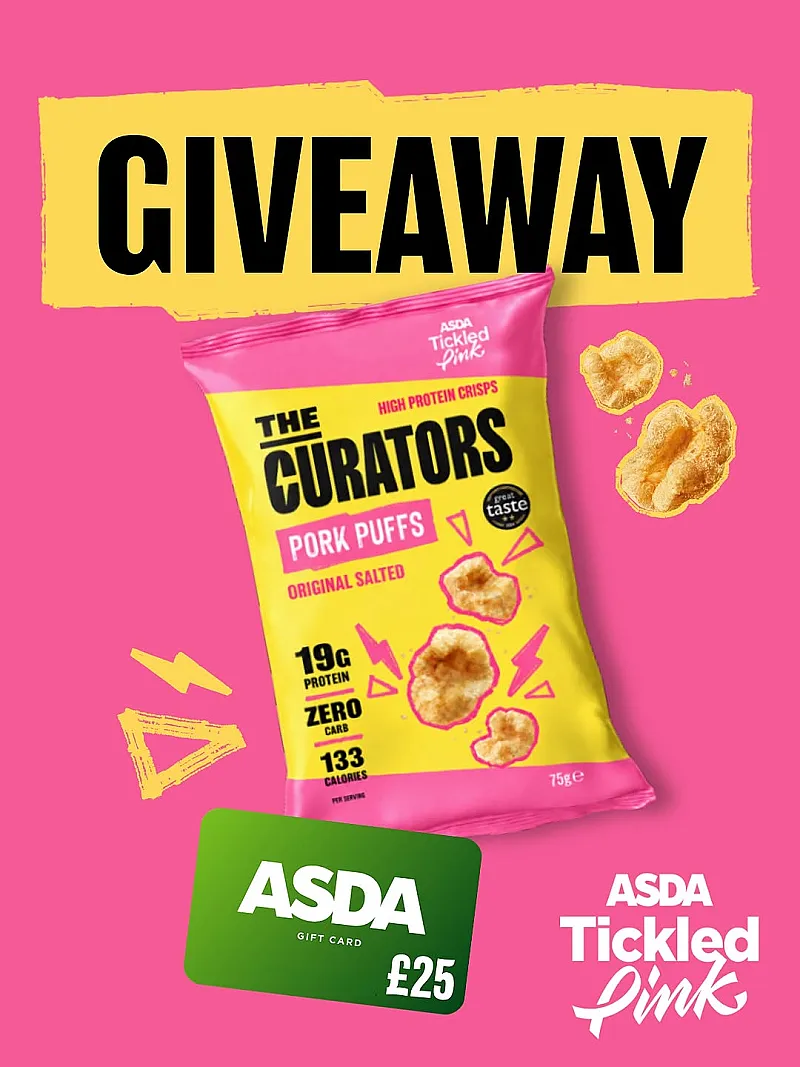 Win Limited-Edition Tickled Pink Salted Pork Puffs & a £25 ASDA Gift Card