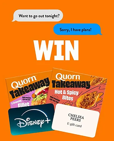 Prize image for Win a Quorn Takeaway Bundle, £50 Chelsea Peers Voucher & 6-month Disney+!