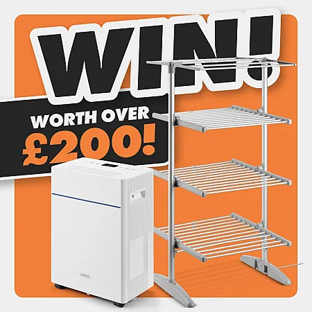 Prize image for Win a Vonhaus 10L Slimline Dehumidifier and Heated Airer