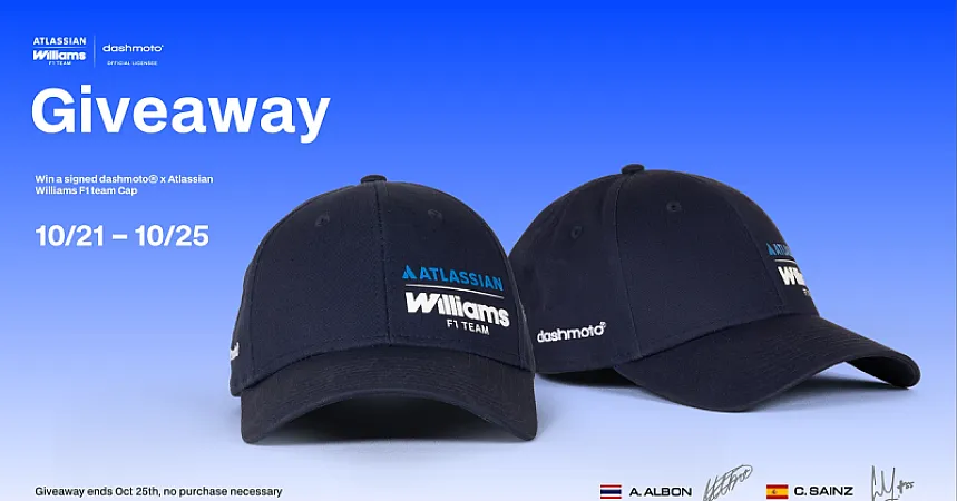 Prize image for Win a signed Atlassian Williams F1 Team cap