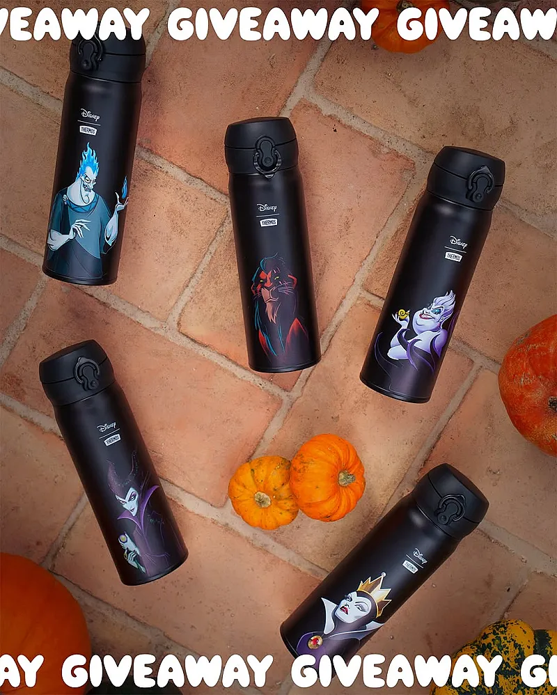 Win Five Disney Villains Direct Drink Flasks