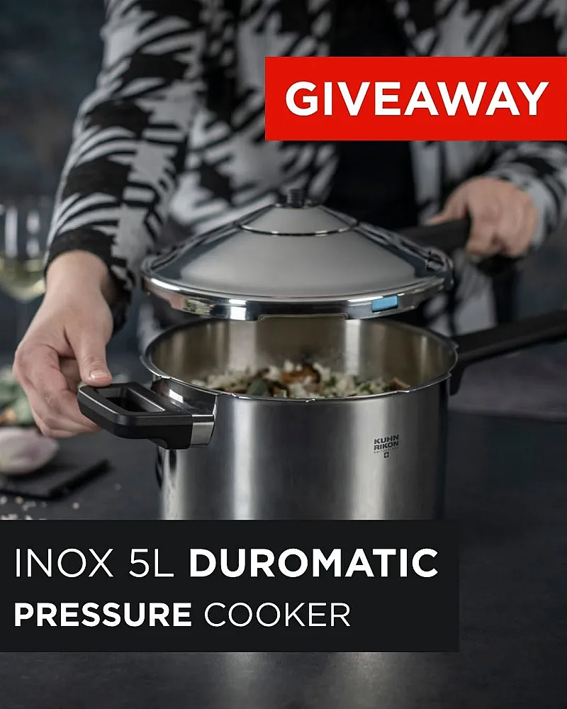 Win a DUROMATIC INOX Pressure Cooker Long Handle 5.0 L
