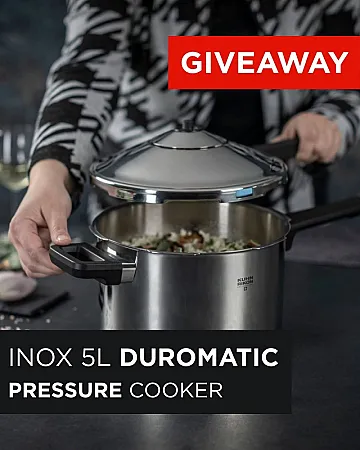 Prize image for Win a DUROMATIC INOX Pressure Cooker Long Handle 5.0 L