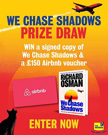 Prize image for Win a signed copy of We Chase Shadows & a £150 Airbnb Voucher!