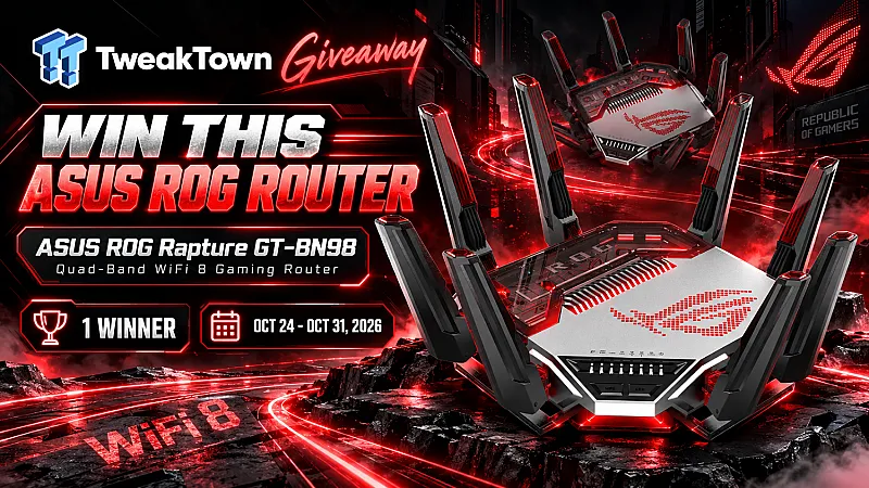 Win an ASUS ROG Rapture GT-BN98 Quad-Band WiFi 8 Gaming Router