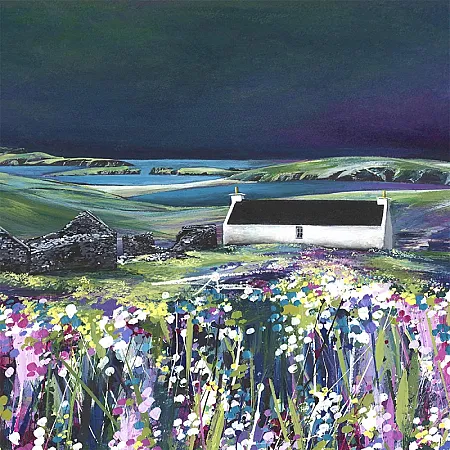 Prize image for Win Mirrie Dancers Over St Ninian's Isle Print and Sterling Silver Pendant