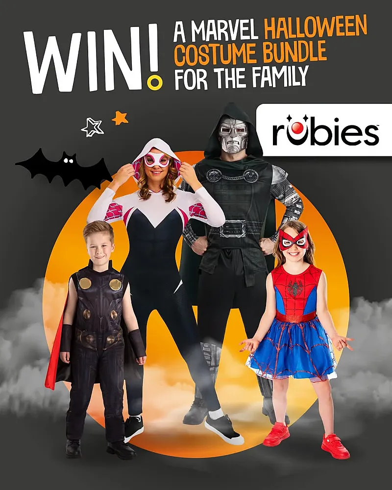 Win a Marvel Halloween Costume Bundle for the Family!