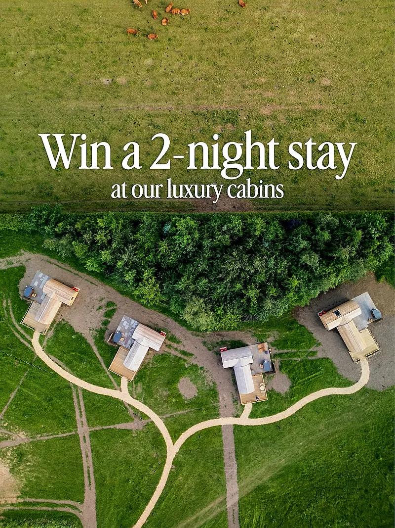 Win Two-night Helmsley Meadows cabin stay for two with hot tub and Prosecco