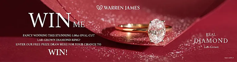 Win a 1.00ct Lab-Grown Oval Cut Diamond Ring
