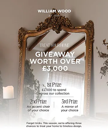 Win £2,500 William Wood store credit, mirror or accent chair