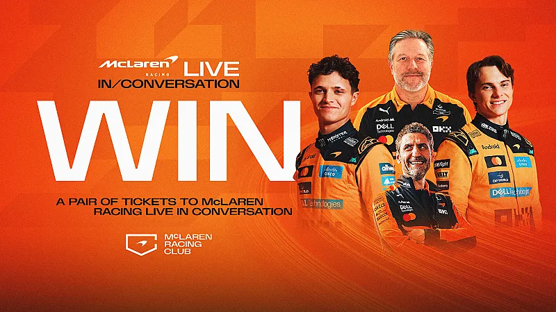Win 1 of 5 Pairs of Tickets to McLaren Racing LIVE in Conversation at the O2