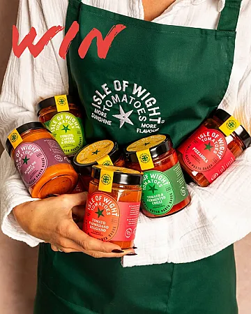 Prize image for Win Full Isle of Wight Tomatoes Pasta Sauce Range plus Branded Apron