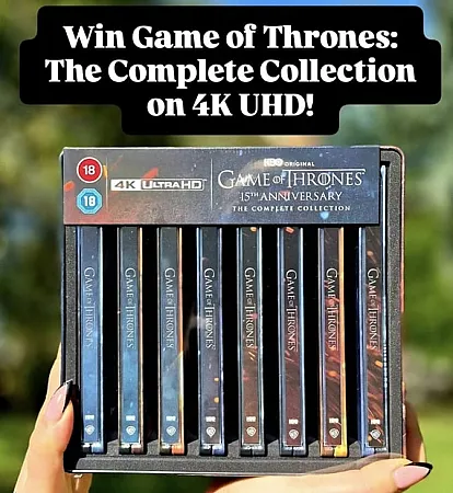 Win Game of Thrones 15th Anniversary 4K UHD SteelBook Library Case Collection