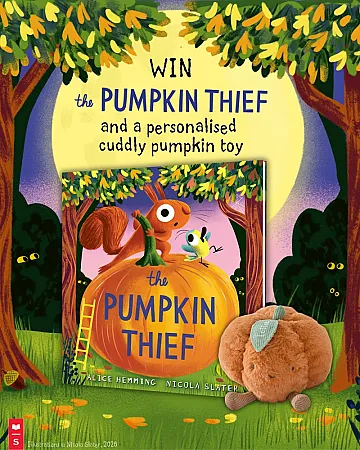 Win a copy of The Pumpkin Thief and a personalised cuddly pumpkin toy