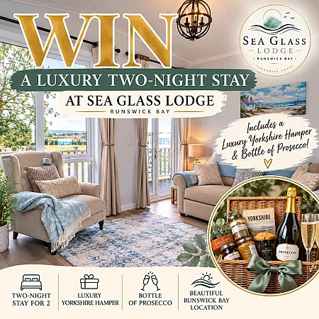 Prize image for Win Two-night Sea Glass Lodge stay for two with hamper and Prosecco