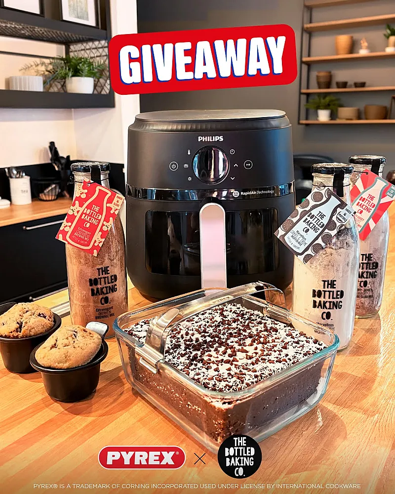 Win a Pyrex x Bottled Baking Co. Bake-at-Home Kit for an Air Fryer