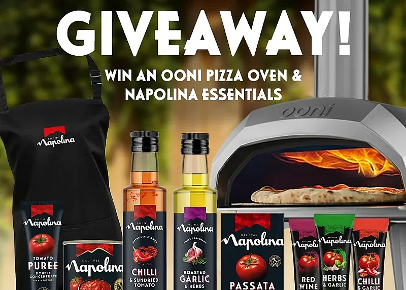 Win an Ooni Pizza Oven and a bundle of Napolina Essentials