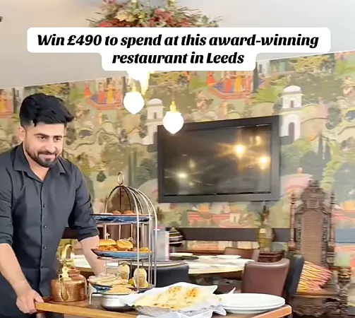 Prize image for Win £490 to spend at Aagrah's in Leeds