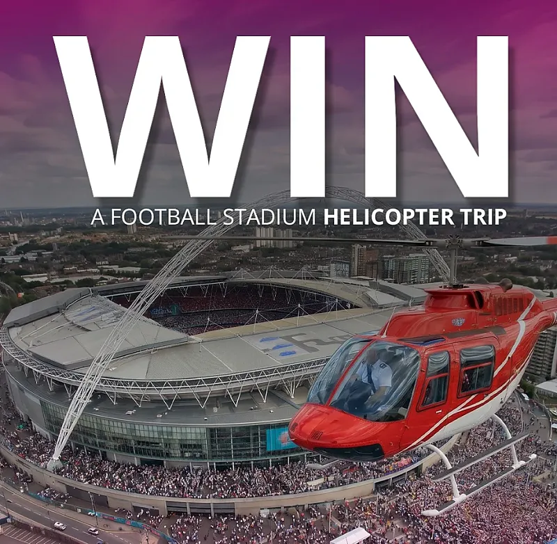 Win A Football Stadium Helicopter Trip for 2