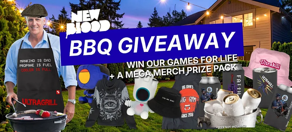 Prize image for Win a Mega New Blood Games Merch Pack and New Blood Games for Life