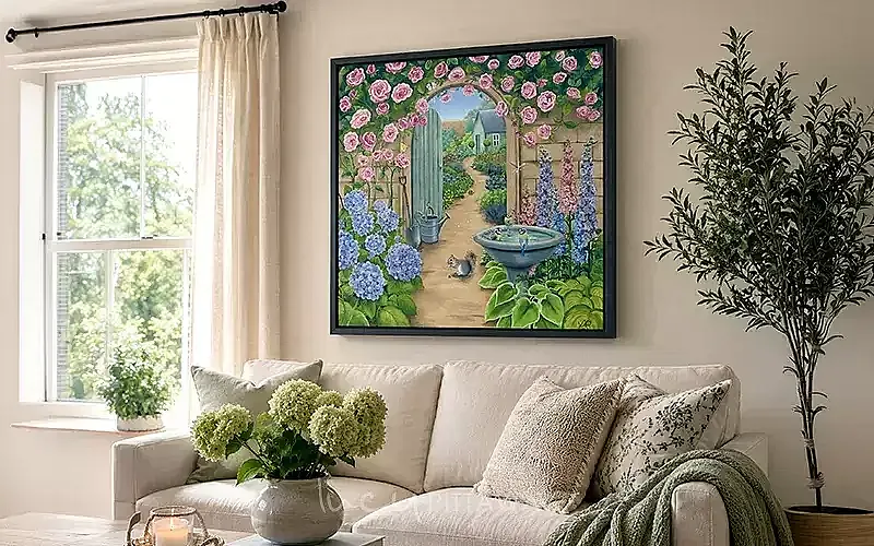 Win a Lucy Pittaway "Secret Garden" 30” Framed Canvas