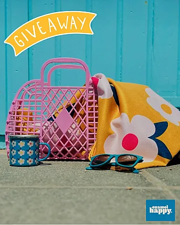 Prize image for Win gorgeous retro floral compact and quick dry towels worth £30