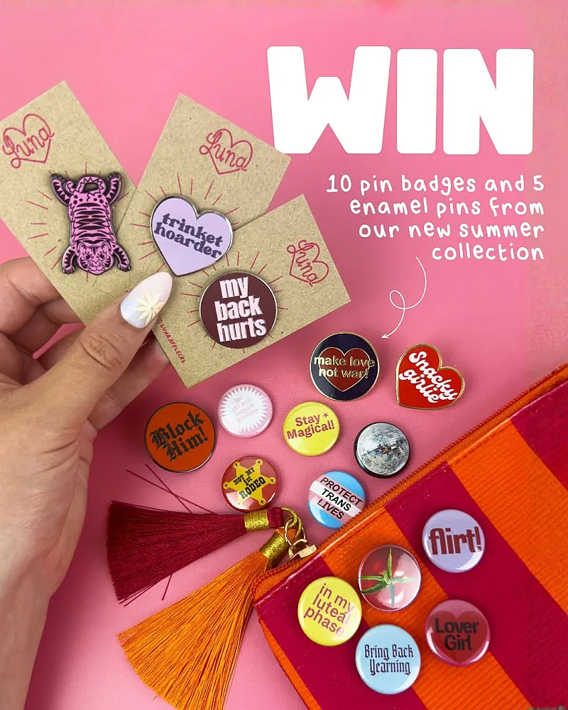 Win 10 Badges and 5 Enamel Pins