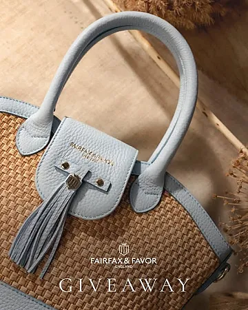 Prize image for Win a Fairfax & Favor Windsor Sky Blue Crossbody Basket Bag!
