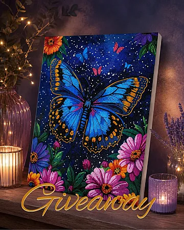 Prize image for Win a Summer Butterfly Crystal Art Canvas Kit
