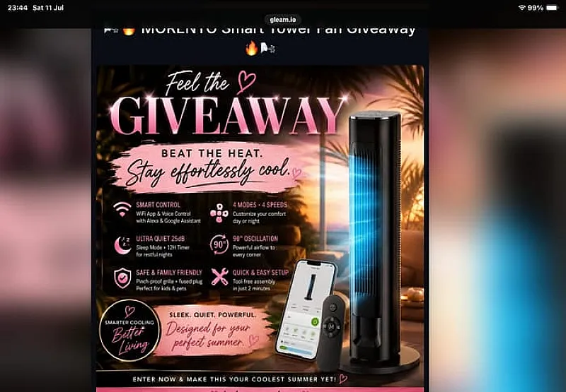Win a MORENTO Smart Tower Fan
