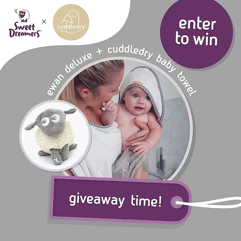 Win a Grey Ewan Deluxe plus a Grey Cuddledry Baby Bath Towel