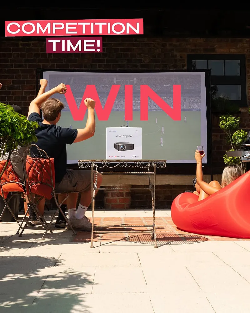 Win a Smart 4k Projector, 120 Inch Foldable Screen & Inflatable Lounger
