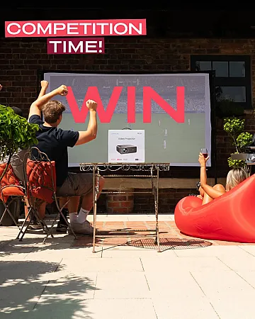 Prize image for Win a Smart 4k Projector, 120 Inch Foldable Screen & Inflatable Lounger